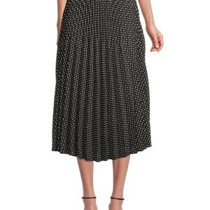 Max Studio pleated polka dot skirt size M